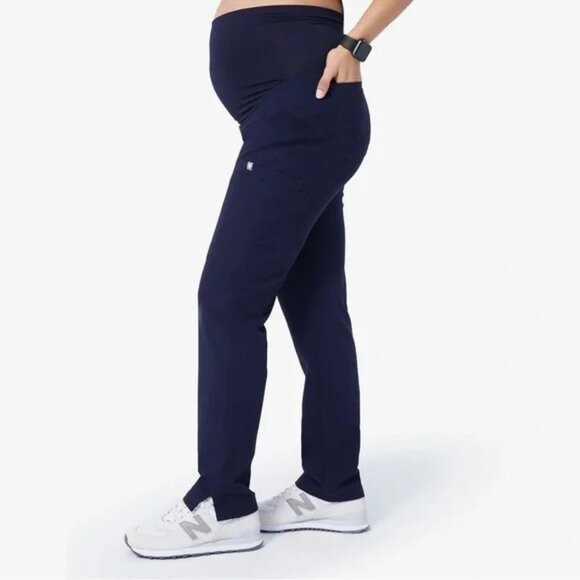 Figs Yola Maternity Scrub Pants Size L Navy Worn Twice - Picture 1 of 8